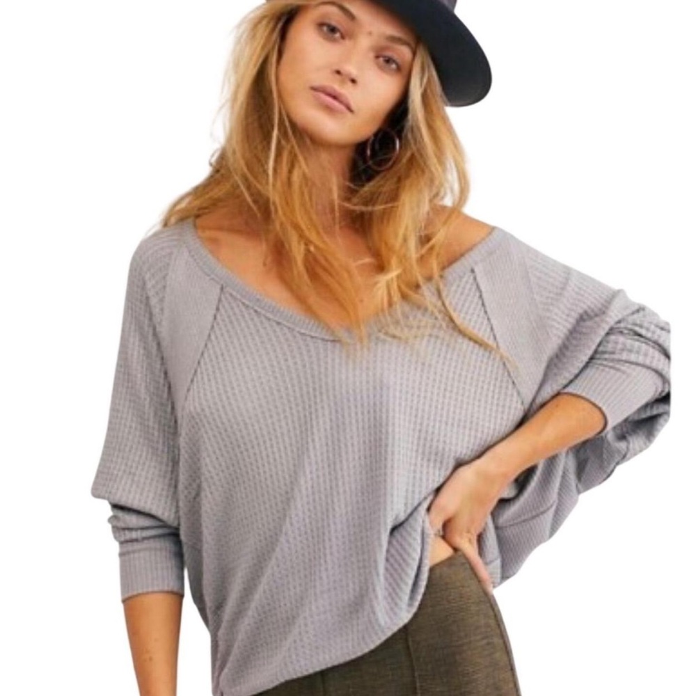 Free People Santa Clara Thermal V-Neck